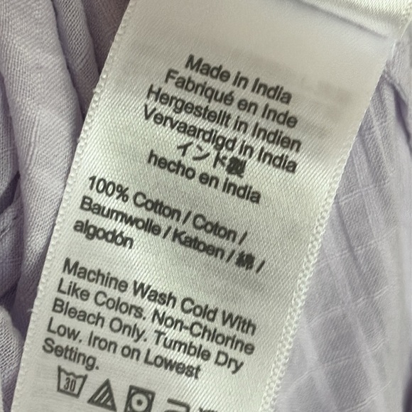 New J. Crew Soft Gauze Cotton Tiered Beach Dress Crinkle Light Purple Size M - Picture 6 of 11